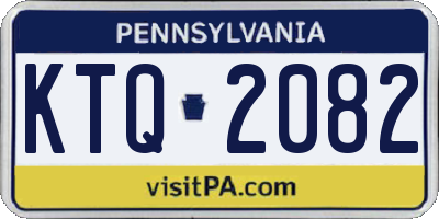 PA license plate KTQ2082