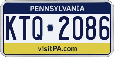 PA license plate KTQ2086
