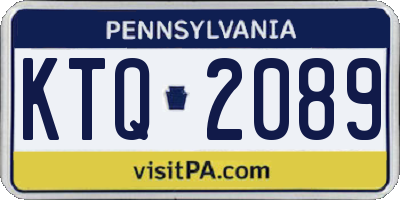 PA license plate KTQ2089