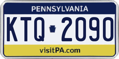 PA license plate KTQ2090