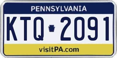 PA license plate KTQ2091