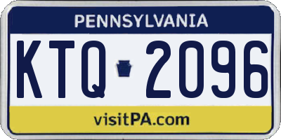 PA license plate KTQ2096