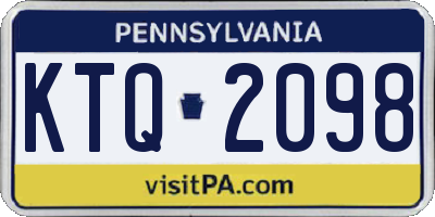 PA license plate KTQ2098