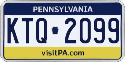 PA license plate KTQ2099