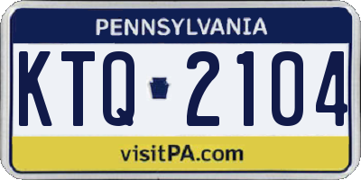 PA license plate KTQ2104