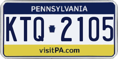 PA license plate KTQ2105