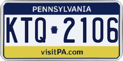 PA license plate KTQ2106