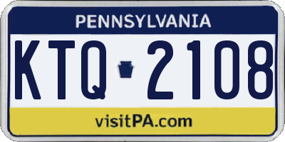 PA license plate KTQ2108