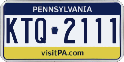 PA license plate KTQ2111