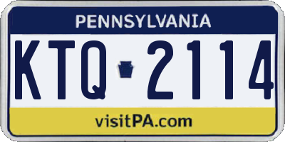 PA license plate KTQ2114