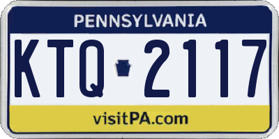 PA license plate KTQ2117