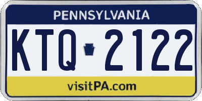 PA license plate KTQ2122