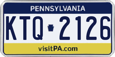 PA license plate KTQ2126
