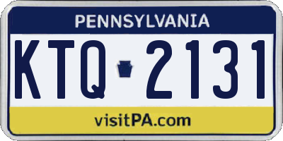 PA license plate KTQ2131