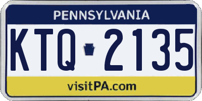 PA license plate KTQ2135