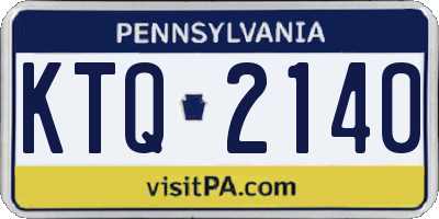 PA license plate KTQ2140