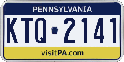 PA license plate KTQ2141