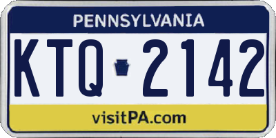PA license plate KTQ2142