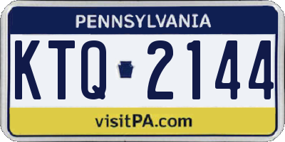 PA license plate KTQ2144
