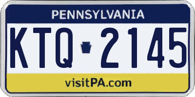 PA license plate KTQ2145