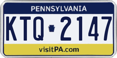 PA license plate KTQ2147