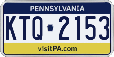 PA license plate KTQ2153
