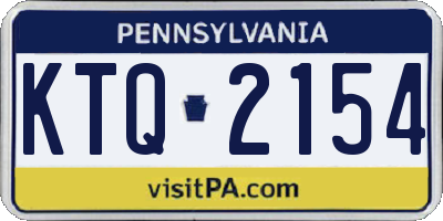 PA license plate KTQ2154