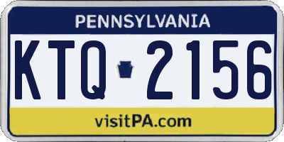 PA license plate KTQ2156