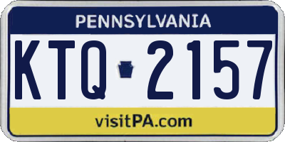 PA license plate KTQ2157