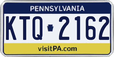 PA license plate KTQ2162