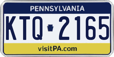 PA license plate KTQ2165
