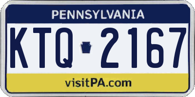 PA license plate KTQ2167
