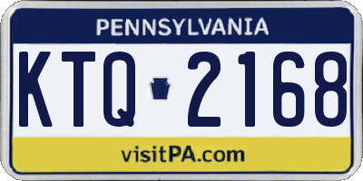 PA license plate KTQ2168