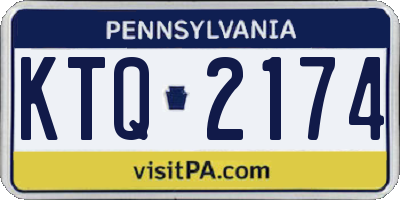 PA license plate KTQ2174