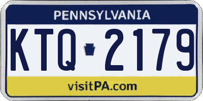PA license plate KTQ2179