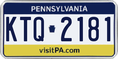 PA license plate KTQ2181