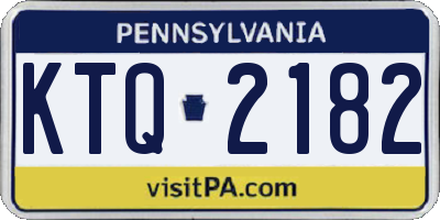 PA license plate KTQ2182