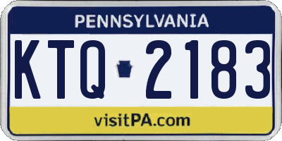 PA license plate KTQ2183