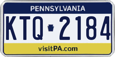 PA license plate KTQ2184