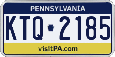 PA license plate KTQ2185