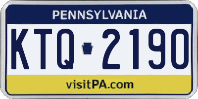 PA license plate KTQ2190