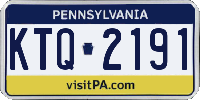 PA license plate KTQ2191