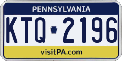 PA license plate KTQ2196