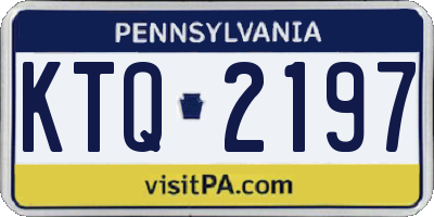 PA license plate KTQ2197