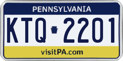 PA license plate KTQ2201