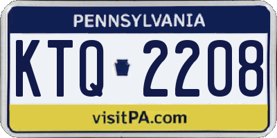 PA license plate KTQ2208