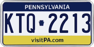 PA license plate KTQ2213