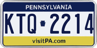 PA license plate KTQ2214