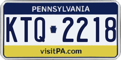 PA license plate KTQ2218