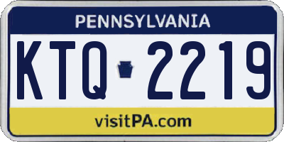 PA license plate KTQ2219